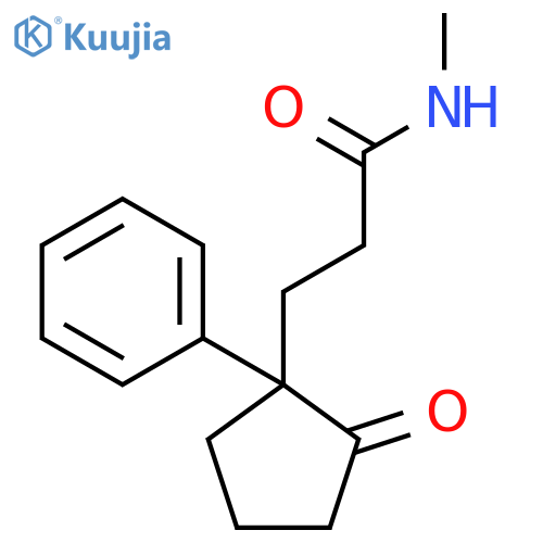 Cyclopentanepropanamide, N-methyl-2-oxo-1-phenyl- structure