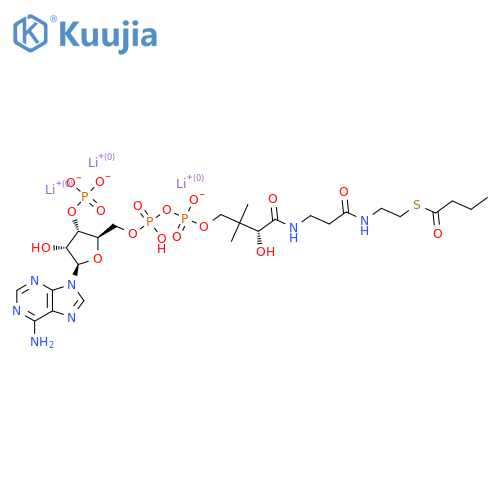Coenzyme A, S-butanoate, lithium salt (1:3) structure