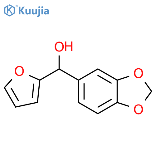 1,3-benzodioxol-5-yl(furan-2-yl)methanol structure