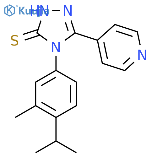 4-(3-Methyl-4-(isopropyl)phenyl)-3-(4-pyridyl)-1,2,4-triazoline-5-thione structure