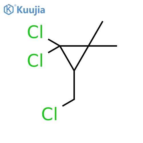 Cyclopropane, 1,1-dichloro-3-(chloromethyl)-2,2-dimethyl- structure
