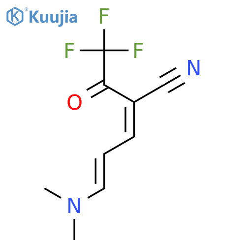 5-(Dimethylamino)-2-(2,2,2-trifluoroacetyl)penta-2,4-dienenitrile structure