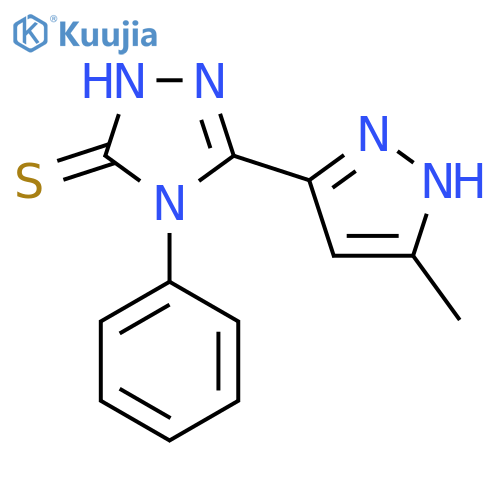 5-(5-Methyl-1H-pyrazol-3-yl)-4-phenyl-4H-1,2,4-triazole-3-thiol structure