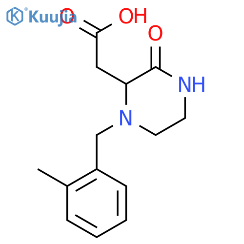 1-(2-Methylbenzyl)-3-oxo-2-piperazinylacetic Acid structure