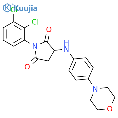 1-(2,3-dichlorophenyl)-3-{[4-(morpholin-4-yl)phenyl]amino}pyrrolidine-2,5-dione structure