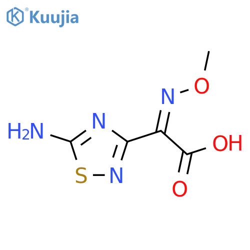 (2Z)-2-(5-Amino-1,2,4-thiadiazol-3-yl)-2-methoxyiminoacetic acid structure