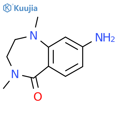 8-amino-1,4-dimethyl-2,3,4,5-tetrahydro-1H-1,4-benzodiazepin-5-one structure
