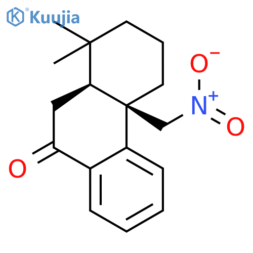 9(1H)-Phenanthrenone, 2,3,4,4a,10,10a-hexahydro-1,1-dimethyl-4a-(nitromethyl)-, trans- structure