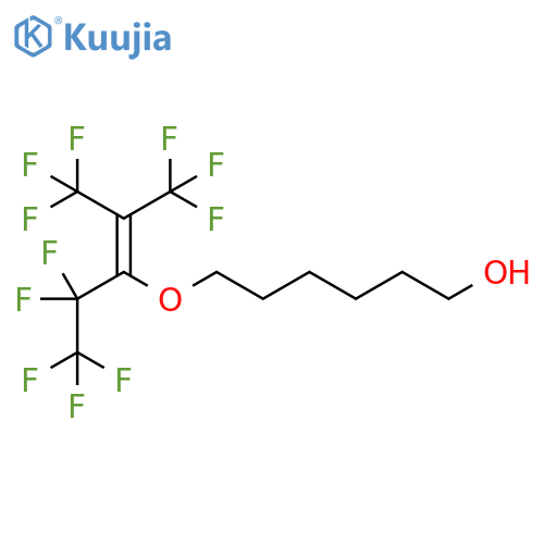 1-Hexanol,6-[[3,3,3-trifluoro-1-(pentafluoroethyl)-2-(trifluoromethyl)-1-propenyl]oxy]- structure
