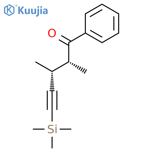 4-Pentyn-1-one, 2,3-dimethyl-1-phenyl-5-(trimethylsilyl)-, (R*,R*)- structure