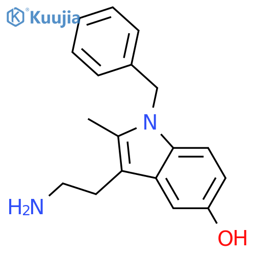 1H-Indol-5-ol,3-(2-aminoethyl)-2-methyl-1-(phenylmethyl)-, hydrochloride (1:1) structure