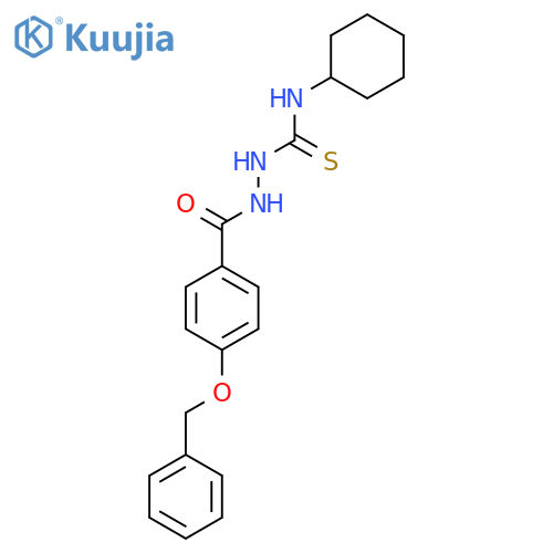 N-(((Cyclohexylamino)thioxomethyl)amino)(4-(phenylmethoxy)phenyl)formamide structure