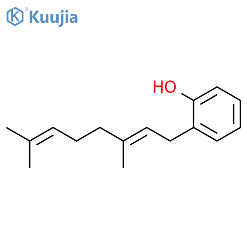 Phenol, 2-(3,7-dimethyl-2,6-octadienyl)-, (E)- structure