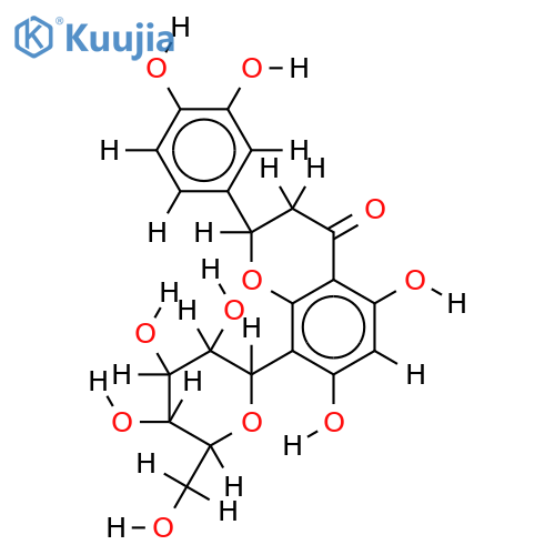 (R)-eriodictyol-8-C-beta-D-glucopyranoside structure