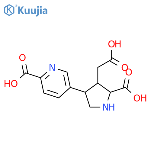 2-Pyridinecarboxylicacid, 5-[5-carboxy-4-(carboxymethyl)-3-pyrrolidinyl]-, [3S-(3a,4a,5b)]- (9CI) structure