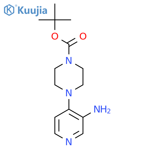 Tert-butyl 4-(3-aminopyridin-4-yl)piperazine-1-carboxylate structure