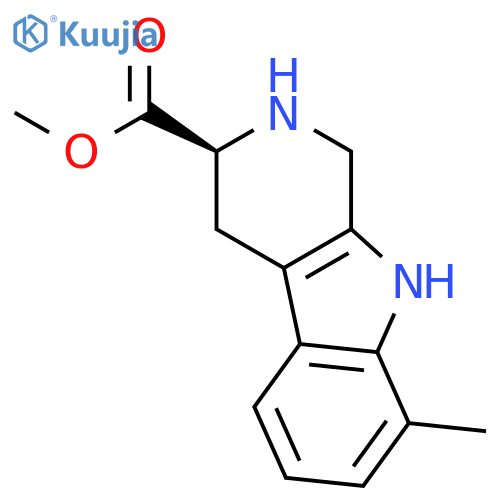 1H-Pyrido[3,4-b]indole-3-carboxylic acid, 2,3,4,9-tetrahydro-8-methyl-, methyl ester, (S)- structure