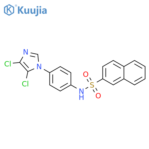 N-[4-(4,5-dichloroimidazol-1-yl)phenyl]naphthalene-2-sulfonamide structure