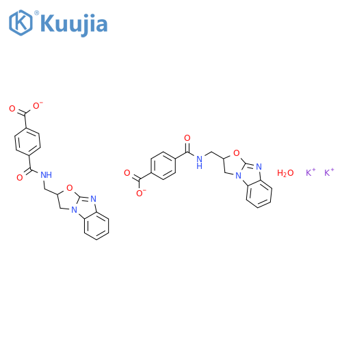 Benzoic acid,4-[[[(2,3-dihydrooxazolo[3,2-a]benzimidazol-2-yl)methyl]amino]carbonyl]-,potassium salt (1:1) structure