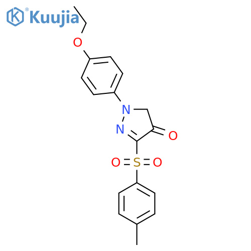 4H-Pyrazol-4-one, 1-(4-ethoxyphenyl)-1,5-dihydro-3-[(4-methylphenyl)sulfonyl]- structure