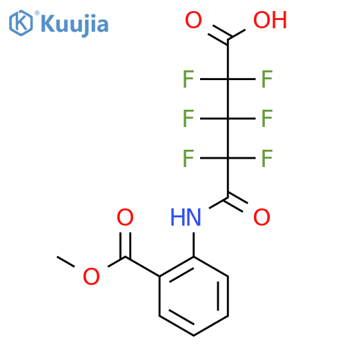 2,2,3,3,4,4-Hexafluoro-4-(N-(2-(methoxycarbonyl)phenyl)carbamoyl)butanoic acid structure