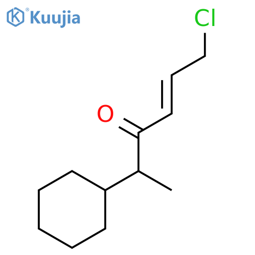 4-Hexen-3-one, 6-chloro-2-cyclohexyl- structure
