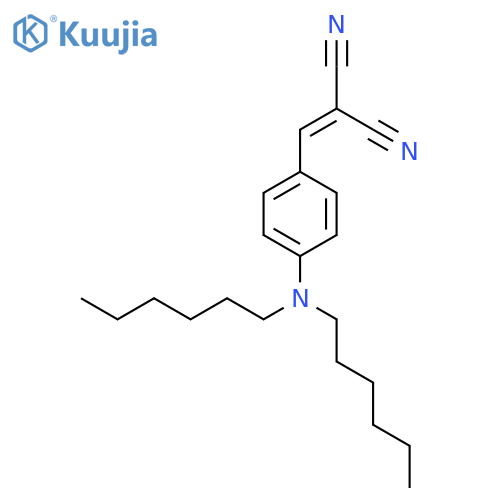 2-[[4-(dihexylamino)phenyl]methylidene]propanedinitrile structure