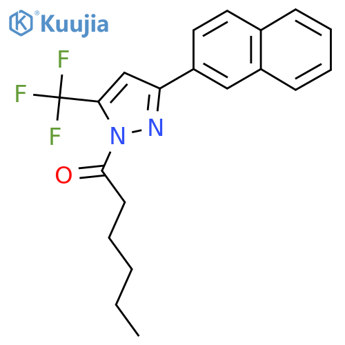 1-(3-(2-Naphthyl)-5-(trifluoromethyl)pyrazolyl)hexan-1-one structure
