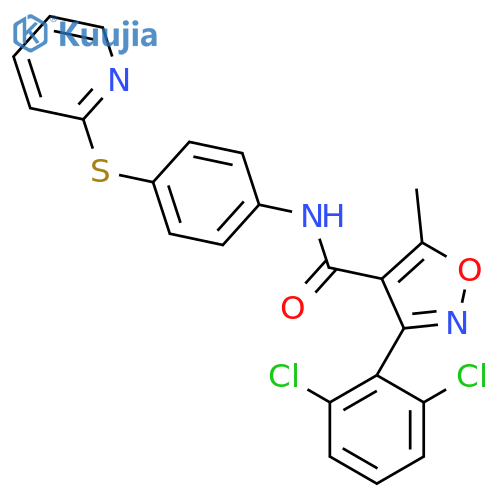 3-(2,6-Dichlorophenyl)-5-methyl-N-[4-(pyridin-2-ylsulfanyl)phenyl]-1,2-oxazole-4-carboxamide structure
