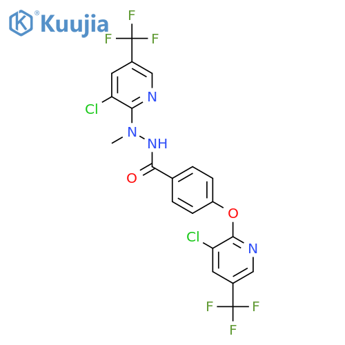 N'-[3-Chloro-5-(trifluoromethyl)pyridin-2-yl]-4-[3-chloro-5-(trifluoromethyl)pyridin-2-yl]oxy-N'-methylbenzohydrazide structure