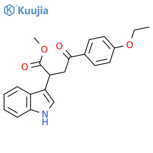 Methyl 4-(4-ethoxyphenyl)-2-indol-3-YL-4-oxobutanoate structure