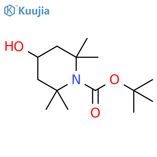 tert-butyl 4-hydroxy-2,2,6,6-tetramethyl-piperidine-1-carboxylate structure