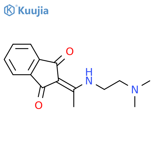 2-[1-[2-(dimethylamino)ethylamino]ethylidene]indene-1,3-dione structure