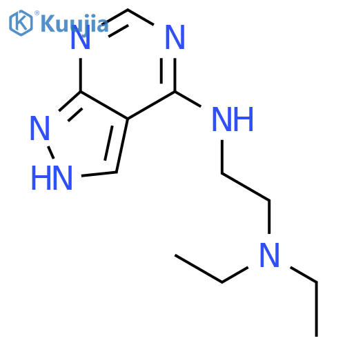 1,2-Ethanediamine, N,N-diethyl-N'-1H-pyrazolo[3,4-d]pyrimidin-4-yl- structure