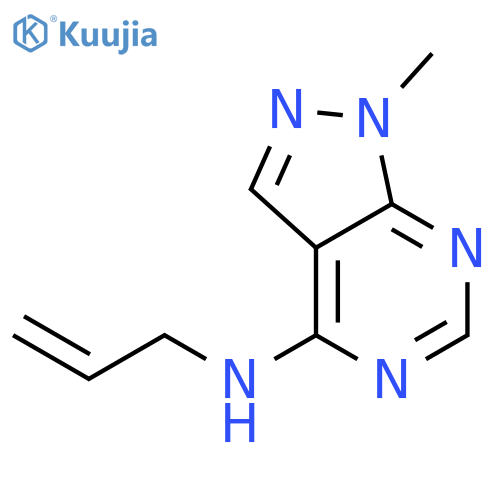 1-methyl-N-(prop-2-en-1-yl)-1H-pyrazolo[3,4-d]pyrimidin-4-amine structure