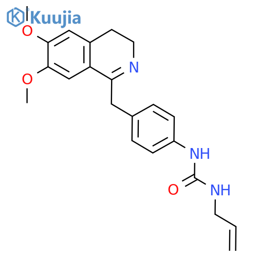 1-(4-((6,7-Dimethoxy(3,4-dihydroisoquinolyl))methyl)phenyl)-3-(prop-2-enyl)urea structure