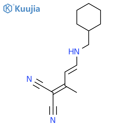 Propanedinitrile, [3-(cyclohexylmethylamino)-1-methyl-2-propenylidene]- structure