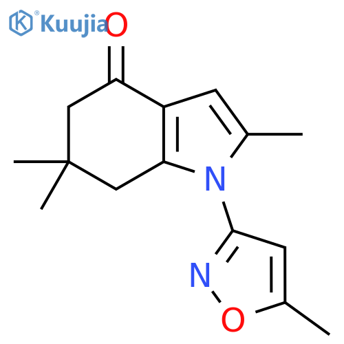 2,6,6-Trimethyl-1-(5-methylisoxazol-3-YL)-5,6,7-trihydroindol-4-one structure