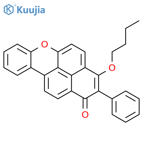 1H-Naphtho[2,1,8-mna]xanthen-1-one, 3-butoxy-2-phenyl- structure