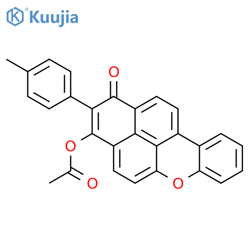 1H-Naphtho[2,1,8-mna]xanthen-1-one, 3-(acetyloxy)-2-(4-methylphenyl)- structure
