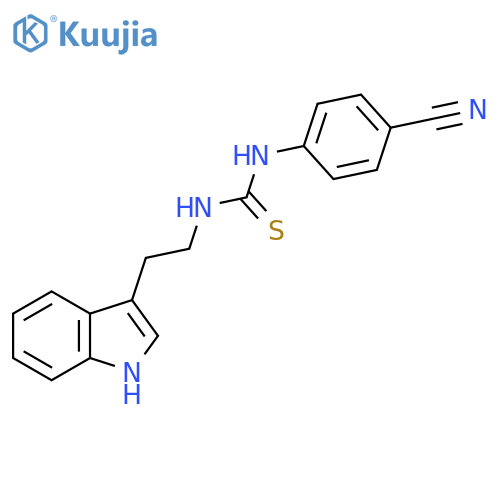 4-((((2-Indol-3-ylethyl)amino)thioxomethyl)amino)benzenecarbonitrile structure
