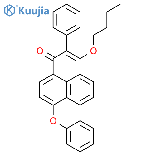 3H-Naphtho[2,1,8-mna]xanthen-3-one, 1-butoxy-2-phenyl- structure