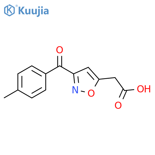 5-Isoxazoleacetic acid, 3-(4-methylbenzoyl)- structure