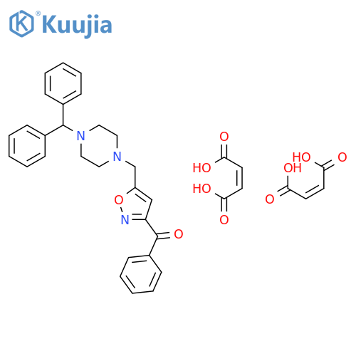 Methanone, [5-[[4-(diphenylmethyl)-1-piperazinyl]methyl]-3-isoxazolyl]phenyl-, (2Z)-2-butenedioate (1:2) structure