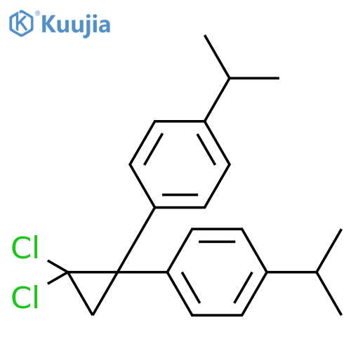 Benzene, 1,1'-(2,2-dichlorocyclopropylidene)bis[4-(1-methylethyl)- structure