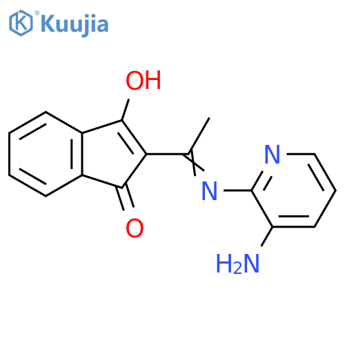 2-(((3-Amino-2-pyridyl)amino)ethylidene)indane-1,3-dione structure