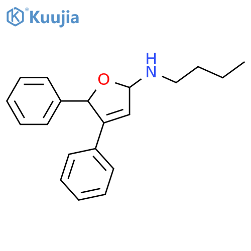 2-Furanamine, N-butyl-2,5-dihydro-4,5-diphenyl- structure
