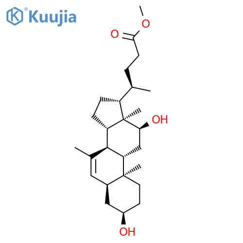 Chol-6-en-24-oic acid, 3,12-dihydroxy-7-methyl-, methyl ester, (3a,5b,12a)- structure