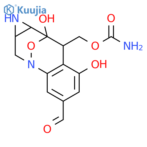 3,9-Epoxy-3H-azirino[2,3-c][1]benzazocine-5-carboxaldehyde,8-[[(aminocarbonyl)oxy]methyl]-1,1a,2,8,9,9a-hexahydro-7,9-dihydroxy-,(1aS,3R,8R,9R,9aS)- structure