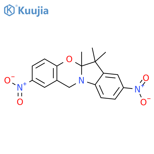 5a,6-Dihydro-5a,6,6-trimethyl-2,8-dinitro-12H-indolo[2,1-b][1,3]benzoxazine structure